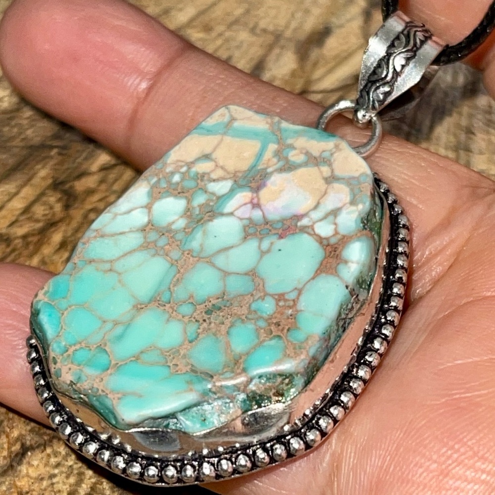 Sea Sediment Jasper Pendant 2 1/4” - Picture 9 of 14